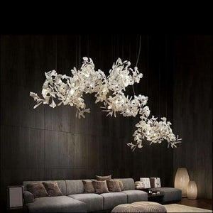Ceramic Ginkgo Branch Chandelier Light - view 4