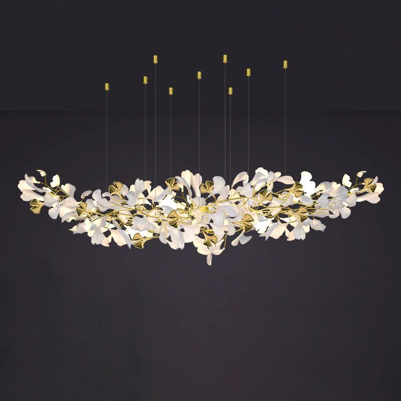 Ceramic Ginkgo Branch Chandelier Light - view 8