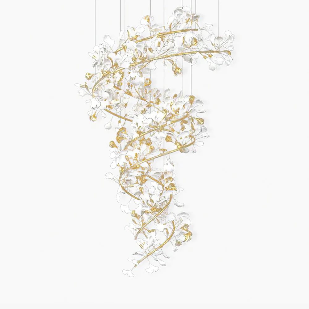 Ginkgo Ceramic Chandelier Double S - view 4