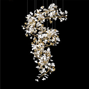 Ginkgo Ceramic Chandelier Double S - view 2