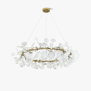 Ginkgo Ceramic Circle Chandelier