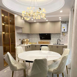 Ginkgo Ceramic Circle Chandelier - view 7