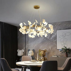 Ginkgo Ceramic Circle Chandelier - view 12