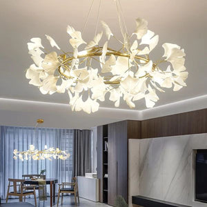 Ginkgo Ceramic Circle Chandelier - view 13