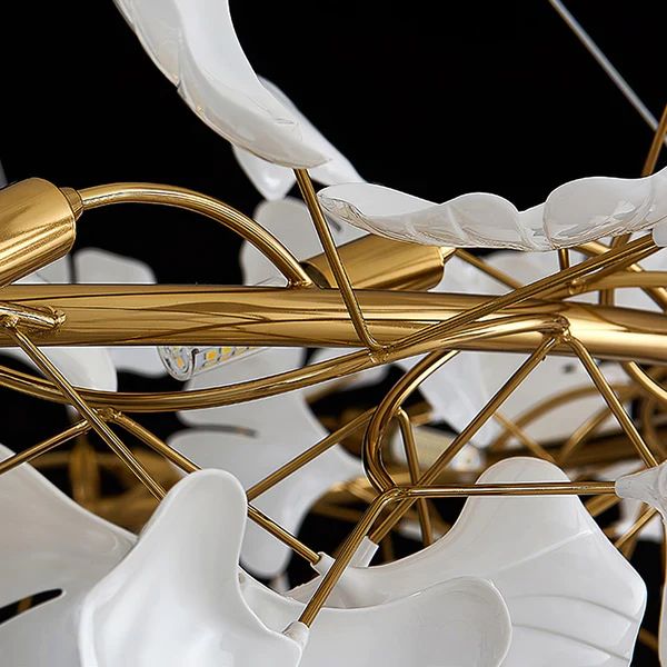 Ginkgo Ceramic Circle Chandelier - view 9