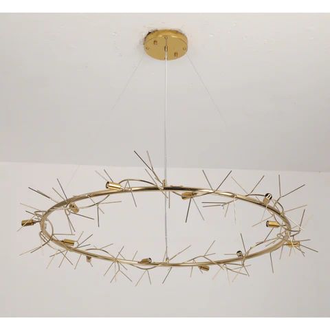 Ginkgo Ceramic Circle Chandelier - view 8