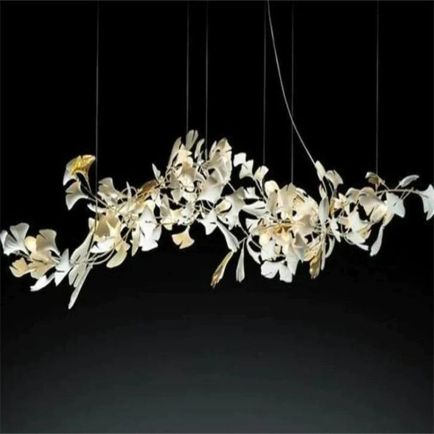 Eden Ginkgo Ceramic Luxury Branch Chandelier - view 5