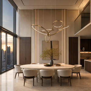 Cerchio Brass Ring Chandelier