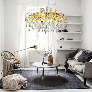 Doris Crystal Round Branch Chandelier 23.5"D Gold - view 5