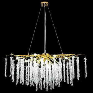 Doris White Crystal Branch Round Chandelier D20.5" L45" - view 2
