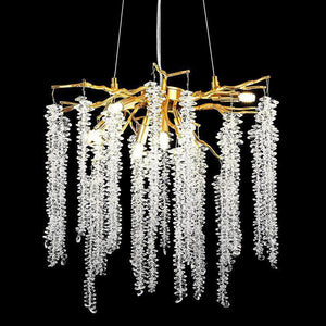 Doris White Crystal Branch Chandelier 20.5"D - view 3
