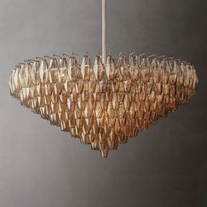 Galaxy Smoke Glass Tiered Round Chandelier 47" - view 3