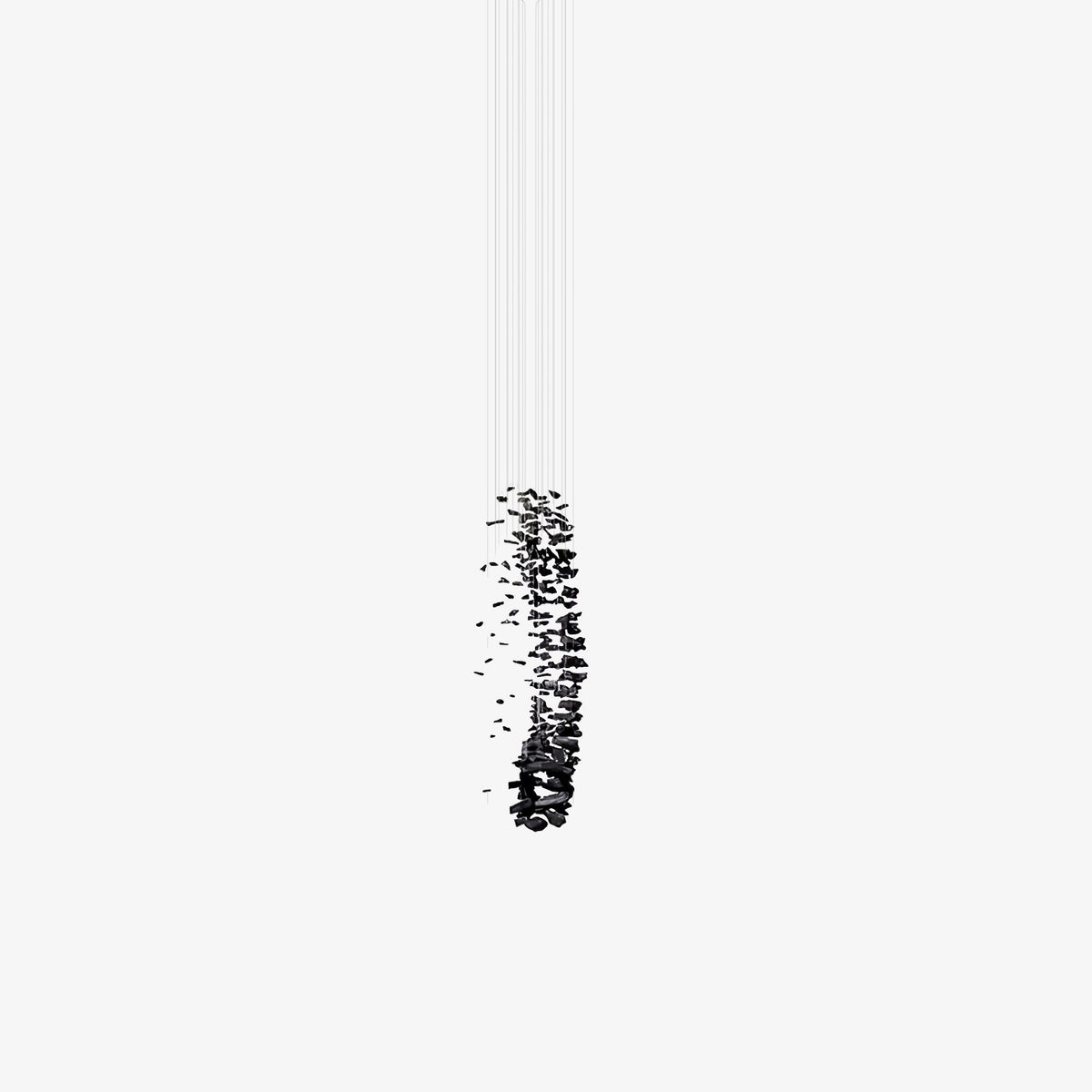 Charcoal Cascade Pixel Chandelier - view 30