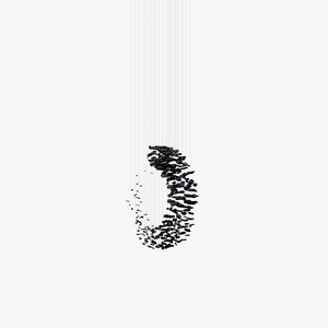 Charcoal Cascade Pixel Chandelier - view 29