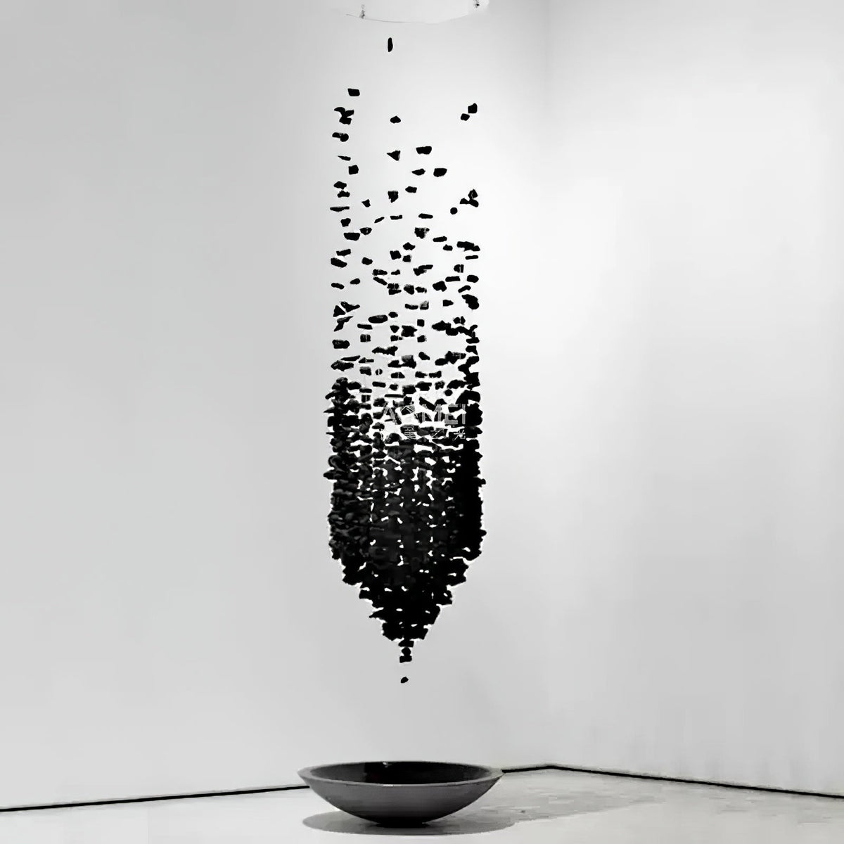 Charcoal Cascade Pixel Chandelier - view 25