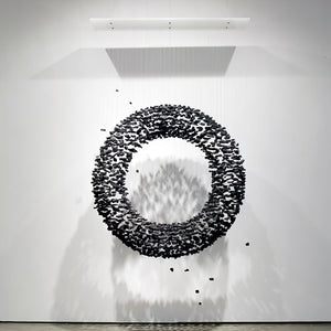 Charcoal Cascade Pixel Chandelier - view 9
