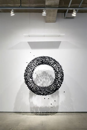 The Charcoal Halo LED Stone Crystal Chandelier - view 2