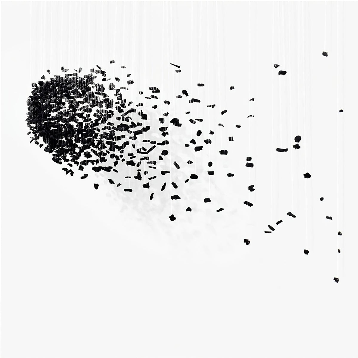 Charcoal Cascade Pixel Chandelier - view 15