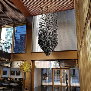 Charcoal Cascade Pixel Chandelier - view 14