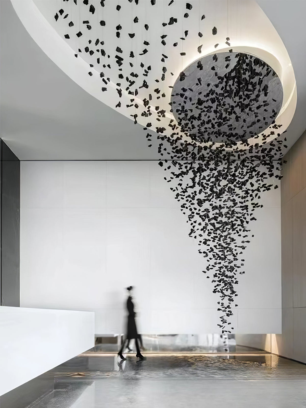 The Charcoal Halo LED Stone Crystal Chandelier - view 13