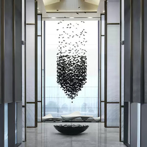 The Charcoal Halo LED Stone Crystal Chandelier - view 16