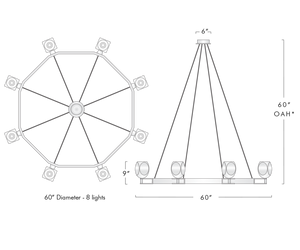 Canson Circular Modern Chandelier For Living Room - view 9