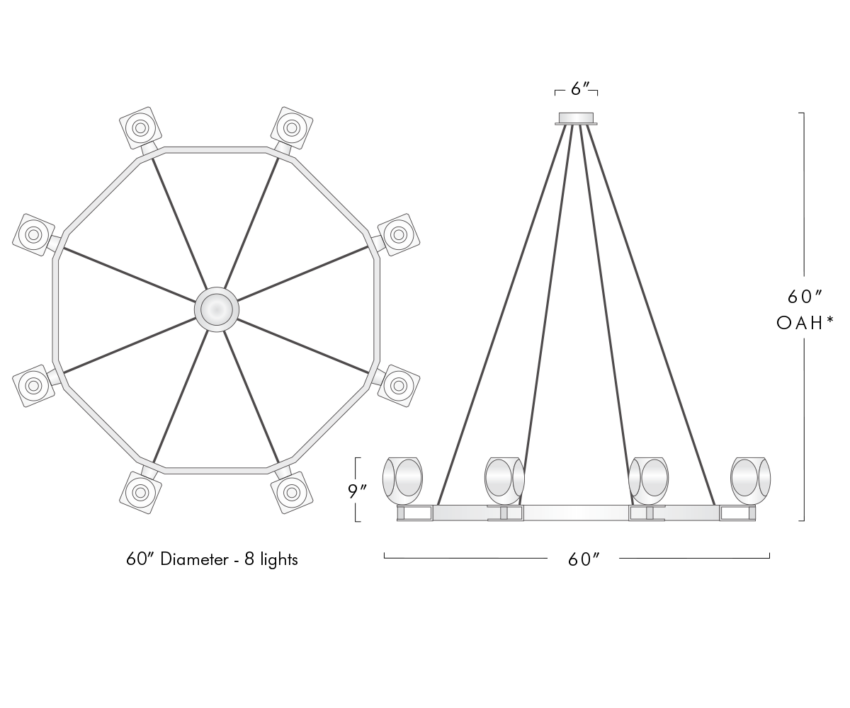 Canson Circular Modern Chandelier For Living Room - view 9