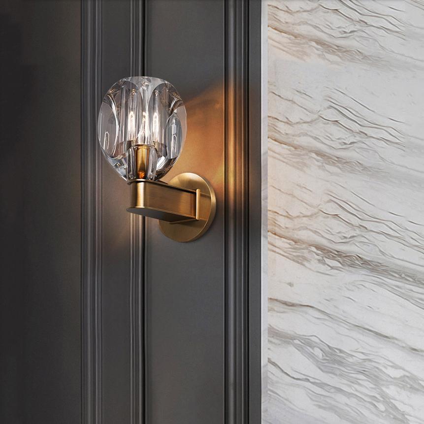 Canson Modern Crystal Bedroom Wall Sconces - view 7