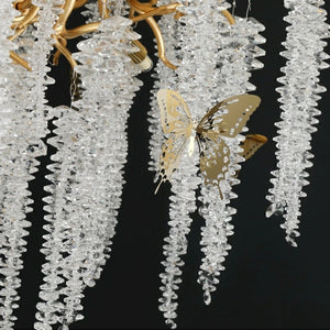 Elegant Crystal Icicle Chandelier in Branch Style for Dining Table Use - view 28