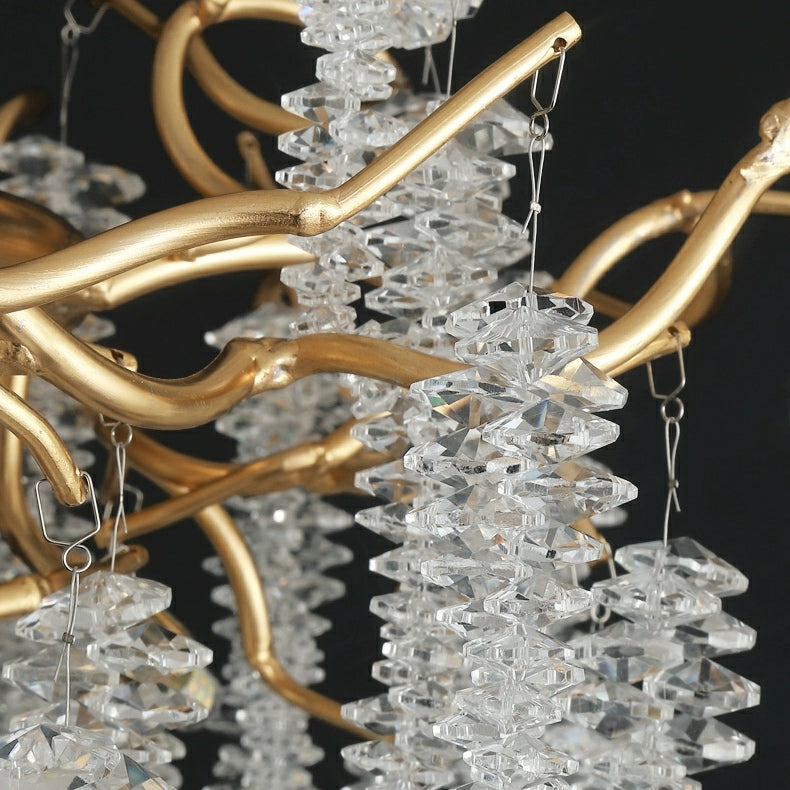 Elegant Crystal Icicle Chandelier in Branch Style for Dining Table Use - view 29