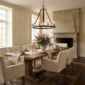Cherton Round Leather Chandelier - view 11