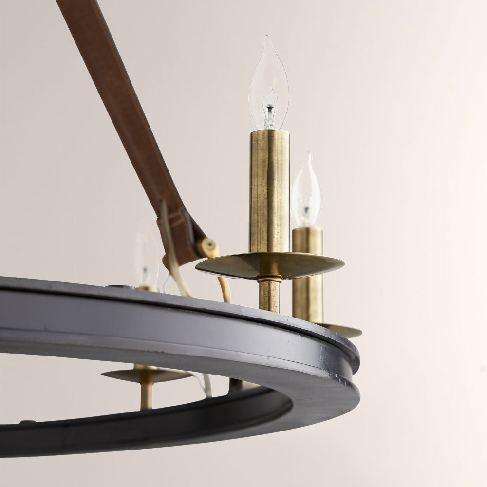 Cherton Round Leather Chandelier - view 6