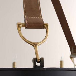 Cherton Round Leather Chandelier - view 7