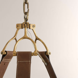 Cherton Round Leather Chandelier - view 8
