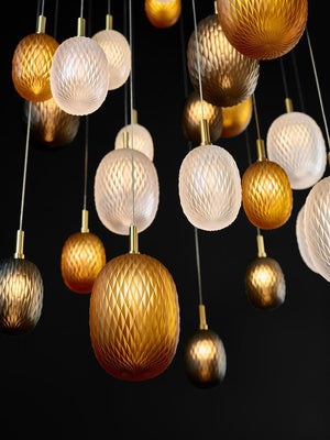 Galaxy Chromatic Gem Drop Spiral  Chandelier - view 35