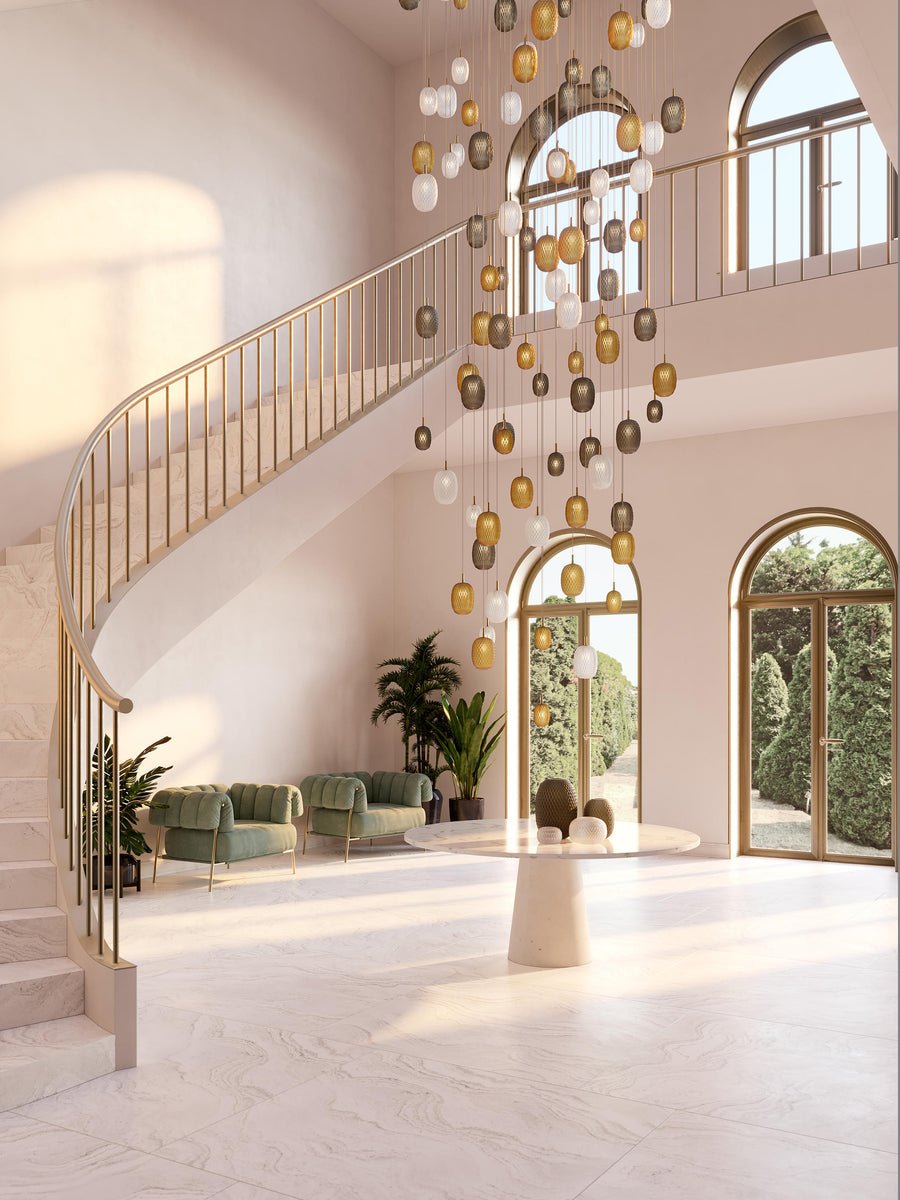 Galaxy Chromatic Gem Drop Spiral  Chandelier - view 32