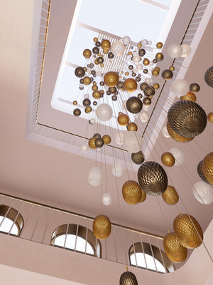 Galaxy Chromatic Gem Drop Spiral  Chandelier - view 6