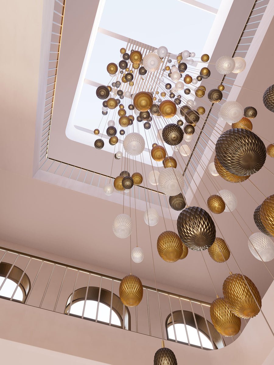 Galaxy Chromatic Gem Drop Spiral  Chandelier - view 6