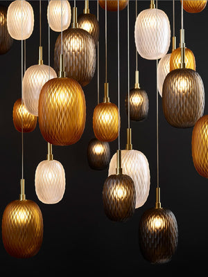 Galaxy Chromatic Gem Drop Spiral  Chandelier - view 34