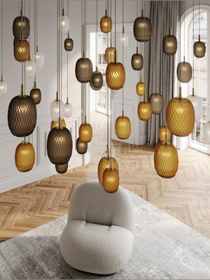 Galaxy Chromatic Gem Drop Spiral  Chandelier - view 2