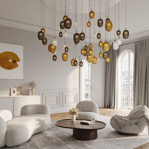 Galaxy Chromatic Gem Drop Spiral  Chandelier - view 3