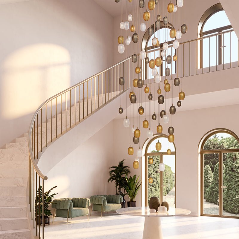 Galaxy Chromatic Gem Drop Spiral  Chandelier - view 28