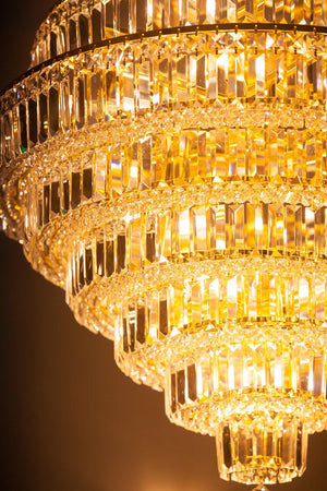Chrome/ Silver Extra Large Chandelier For Foyer Living Room Staircase Crystal Ceiling Lighting Fixture