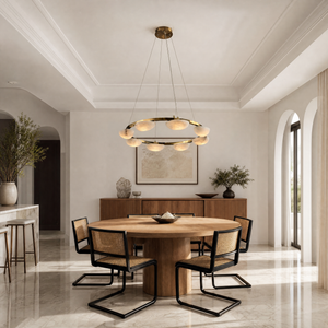 Ciottolo Modern Alabaster Ring Chandelier
