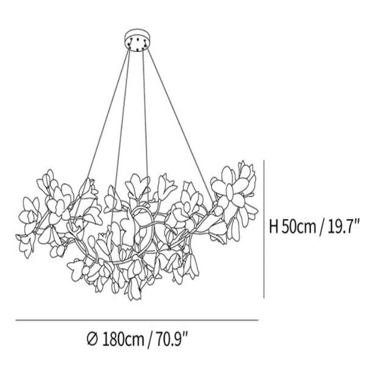 Flower Circular Blossom Chandelier - view 16