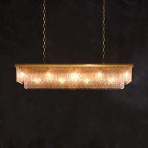 Elegant Glass Rectangular Chandelier 41"49"52"72" - view 2