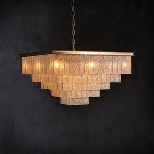 Elegant Glass Square Multi-layer Chandelier - view 2