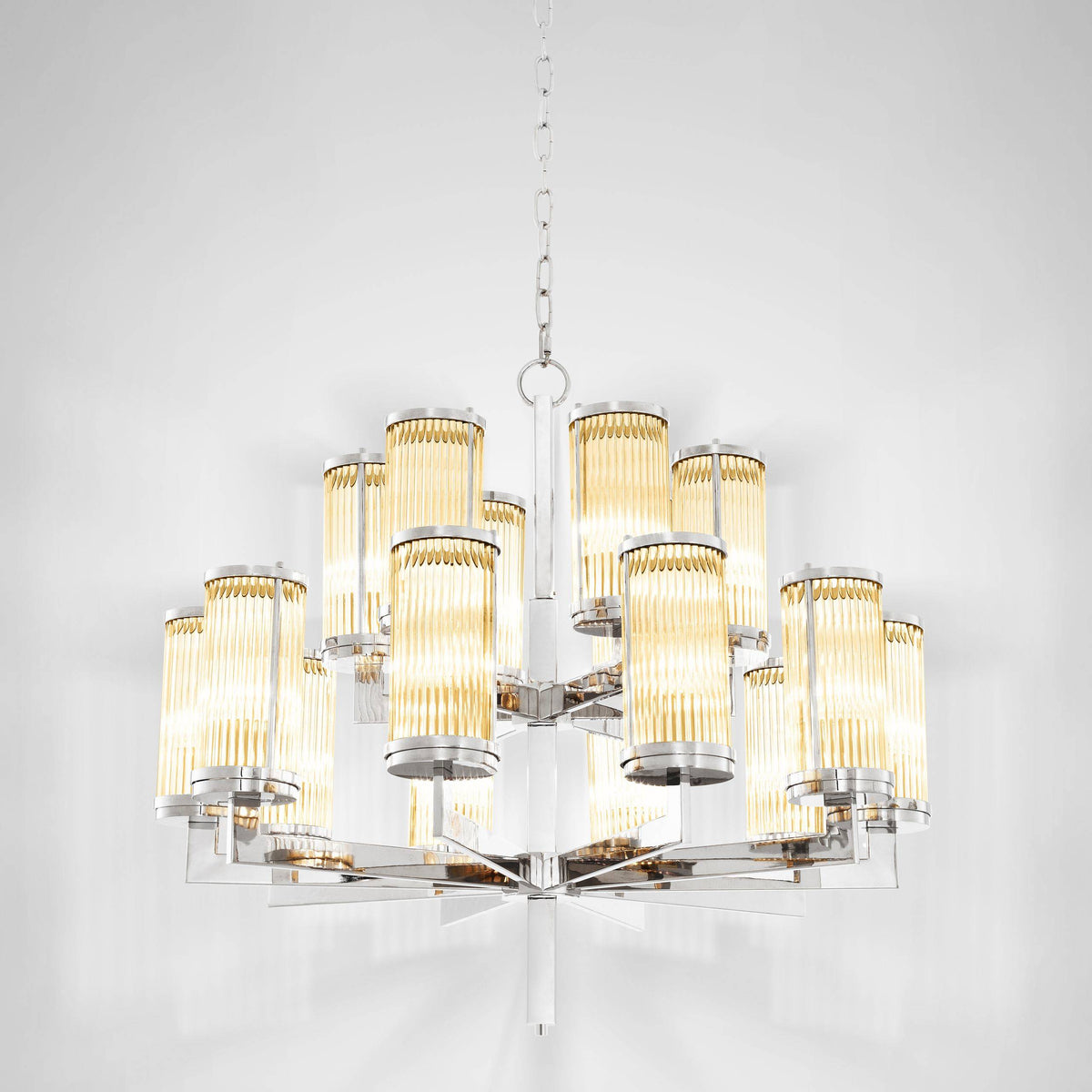 Claridges Modern Chandelier - Nickel - view 6
