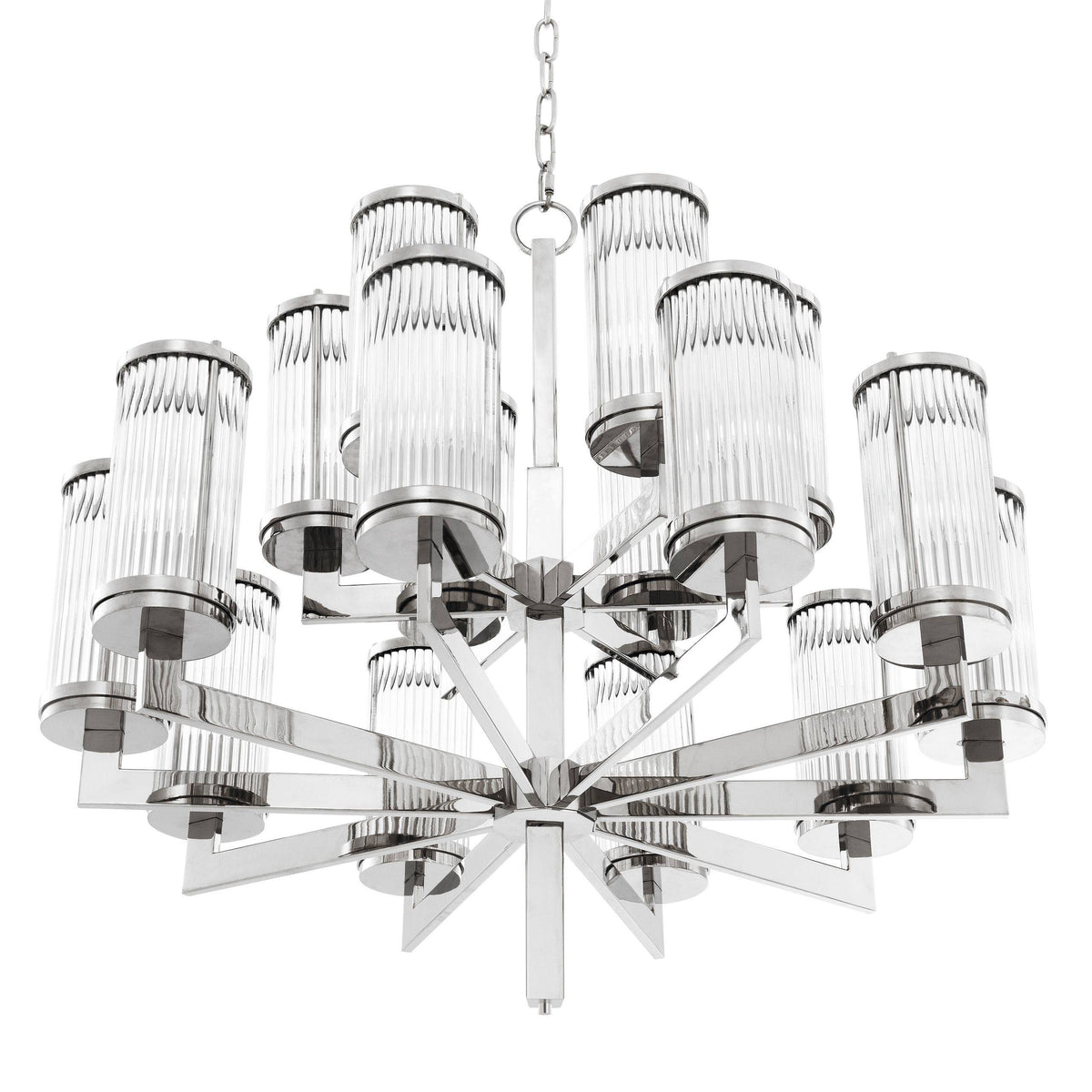 Claridges Modern Chandelier - Nickel - view 4