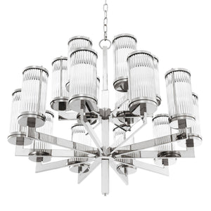 Claridges Modern Chandelier - Nickel - view 4